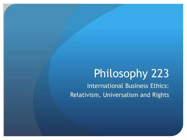 PPT Philosophy 223 PowerPoint Presentation Free Download ID 3086087