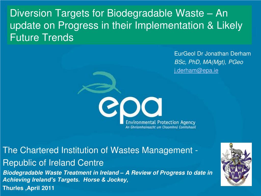 PPT The Chartered Institution of Wastes Management Republic of