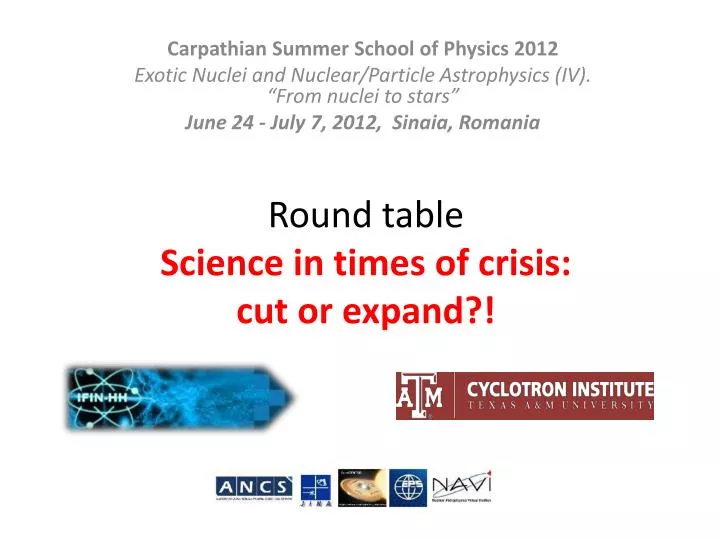 Ppt Round Table Science In Times Of, Round Table Times
