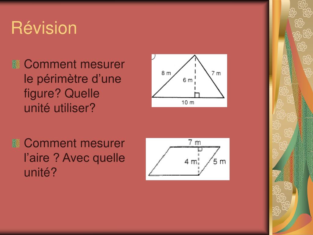 Formule Surface Triangle Rectangle PPT - Le volume PowerPoint Presentation, free download - ID:3087913