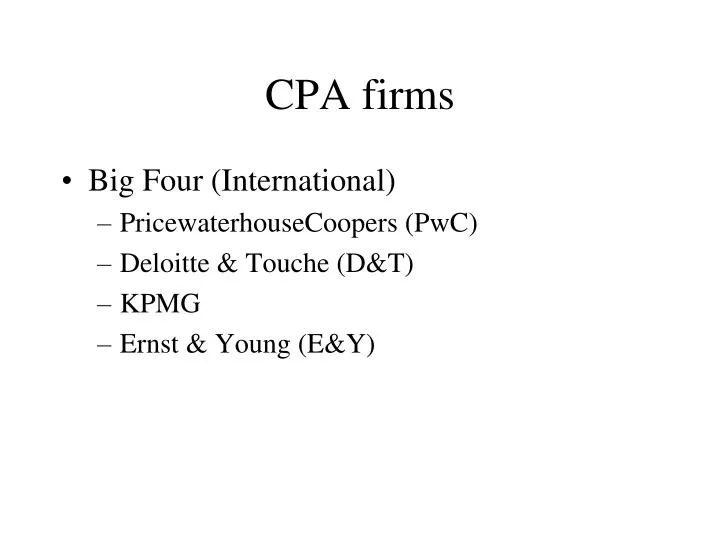 PPT CPA firms PowerPoint Presentation, free download ID3088829