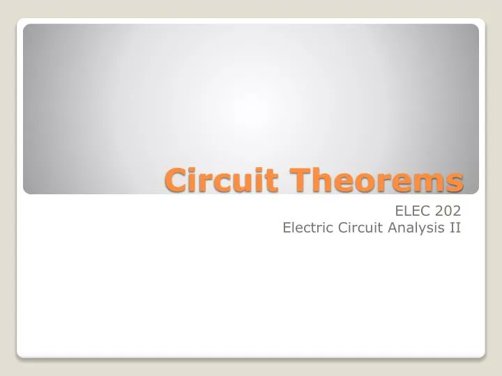 circuit theorems n.