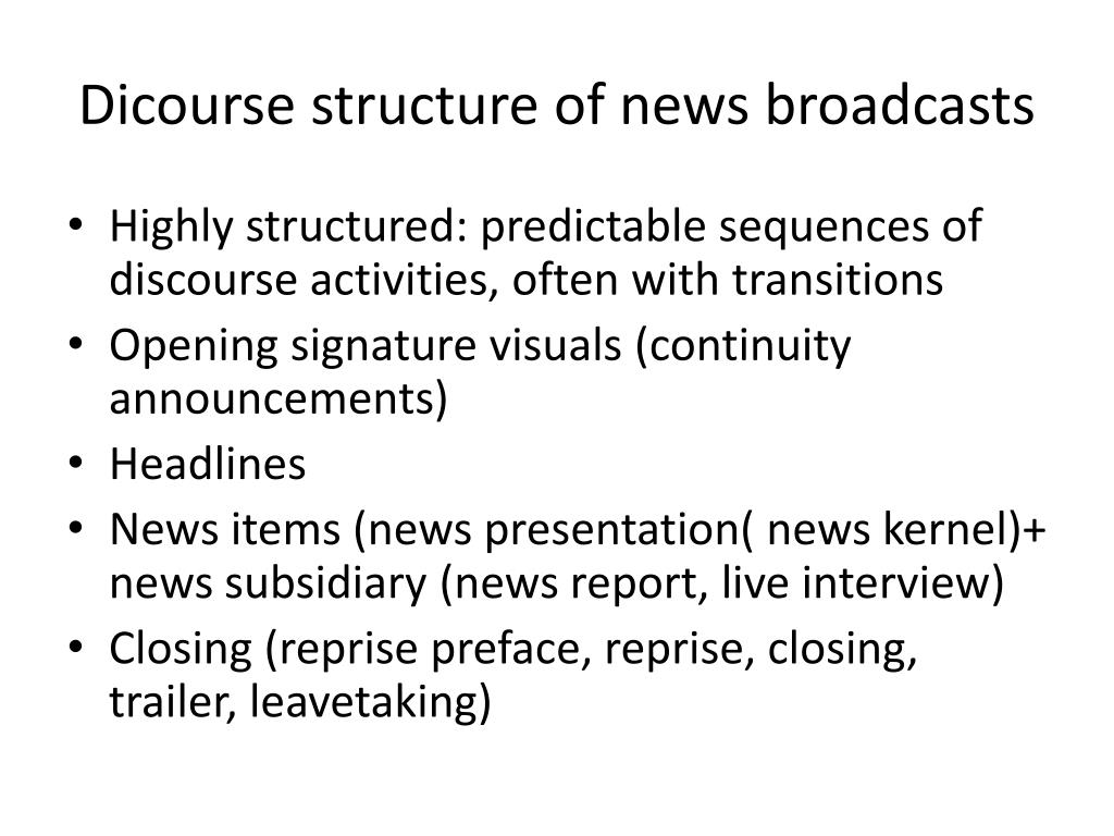 PPT - TV news PowerPoint Presentation, free download - ID:3089446