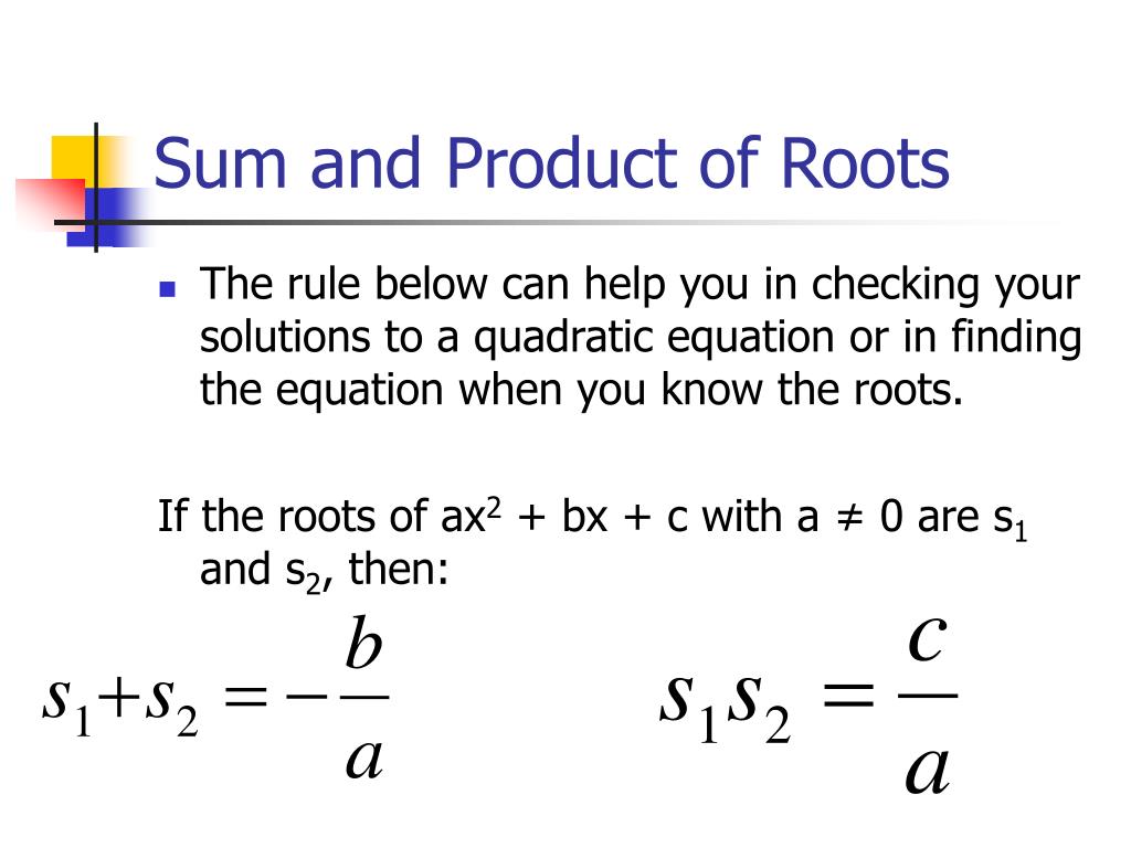 Finding The Sum And Product Of Roots finding-the-sum-and-product-of-roots