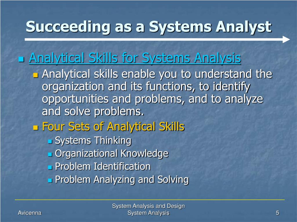 system analyst skills