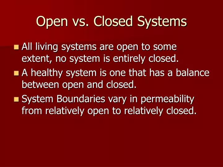 Open Vs Closed Form