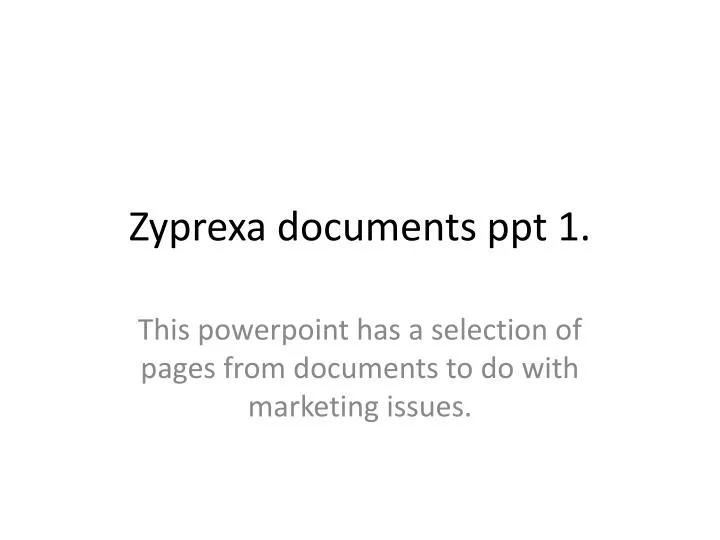 zyprexa documents ppt 1 n.