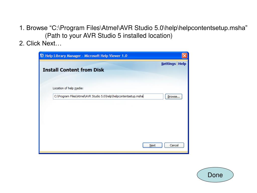 PPT - AVR Studio 5 Help Setup PowerPoint Presentation, free download -  ID:3092402