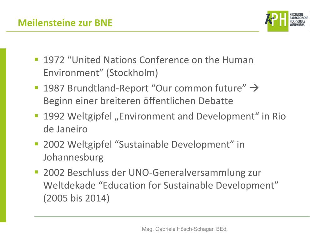 Bildung Für Nachhaltige Entwicklung Bne PPT - Bildung für nachhaltige Entwicklung (BNE) an Schulen PowerPoint
