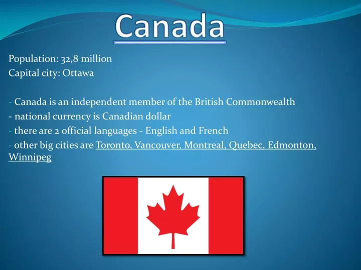 presentation canada in english