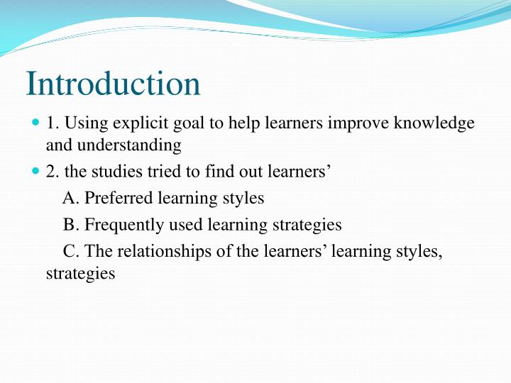 PPT - Learning Strategy, Learning Style and English Achievement ...