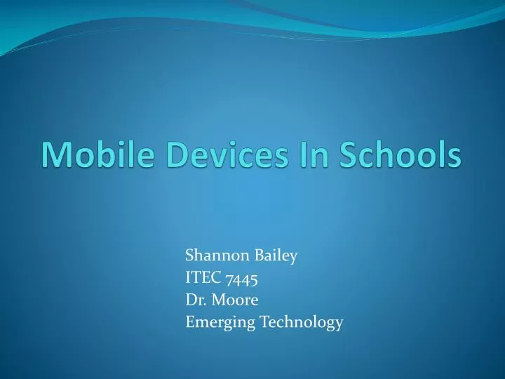 mobile devices in schools n.
