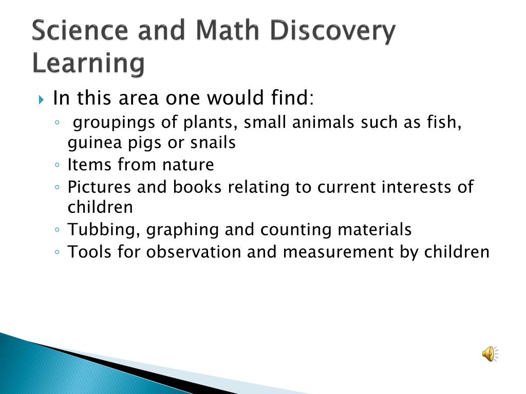 Science Math Learning Center PPT - Learning Centers in an Early Childhood Special Education ...