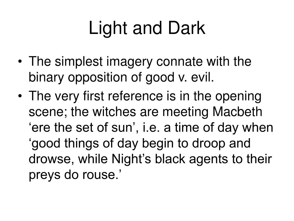 darkness motif in macbeth