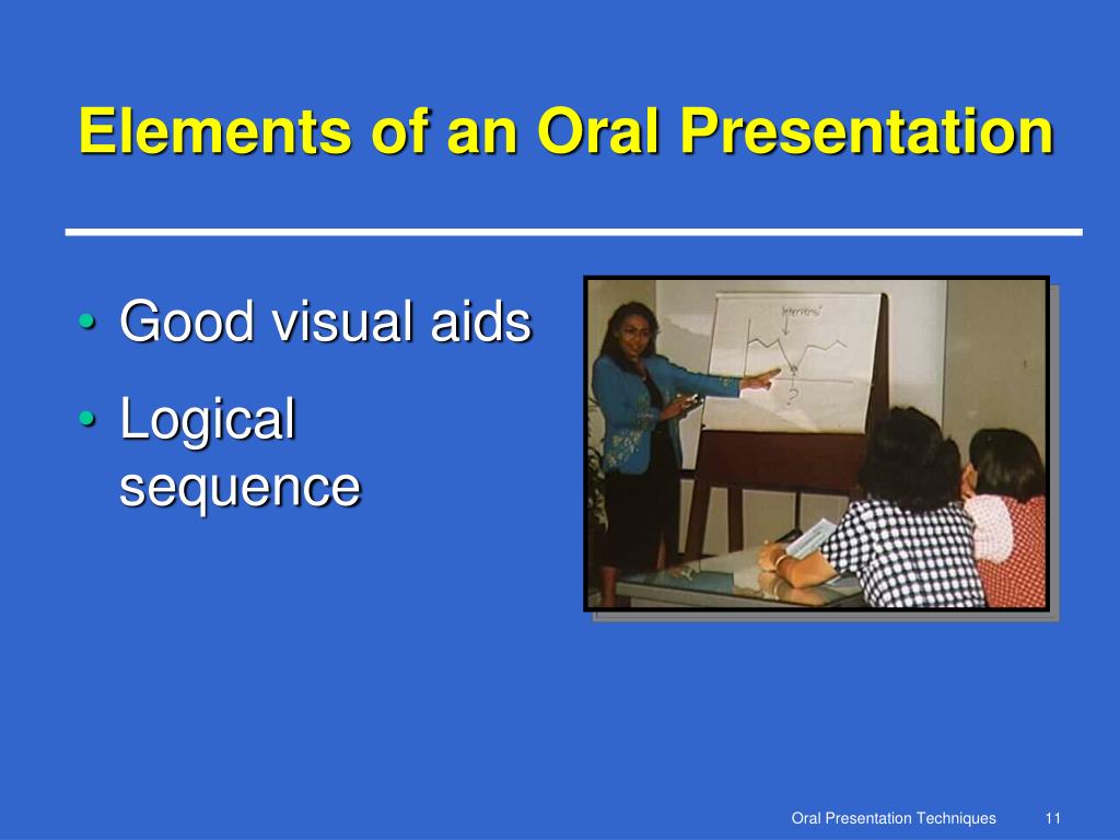three elements of oral presentation according to searles