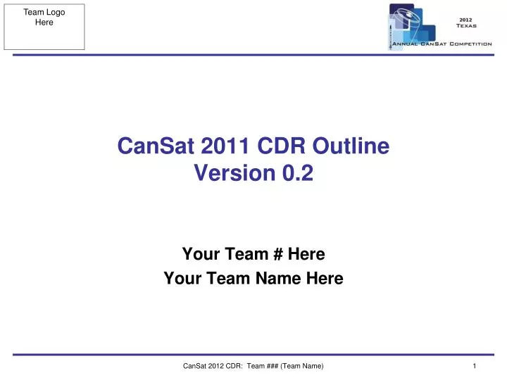 cansat 2011 cdr outline version 0 2 n.