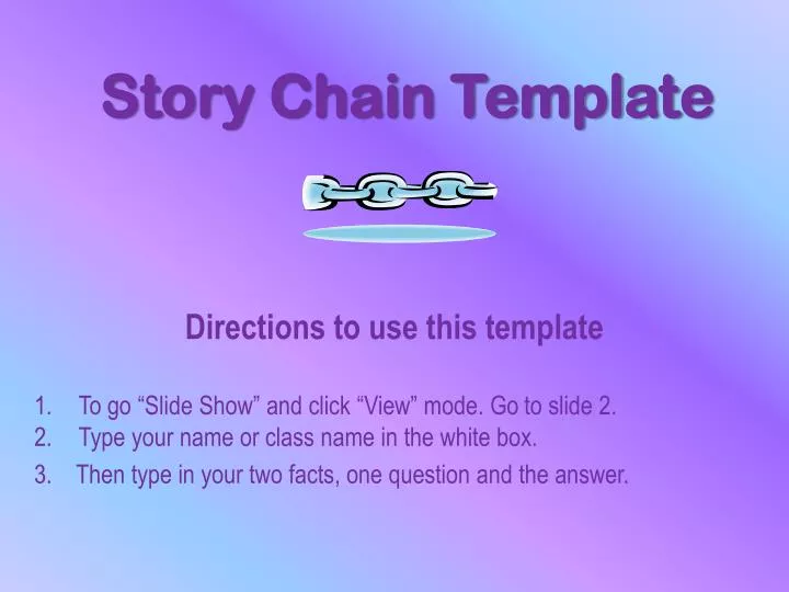 PPT - Story Chain Template PowerPoint Presentation, free download - ID
