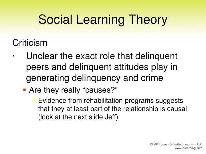 problems with social learning theory