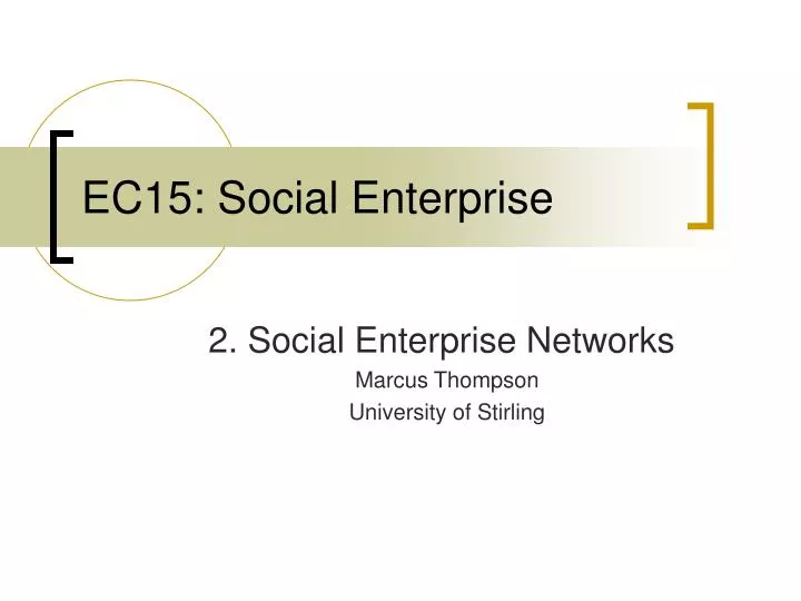 ec15 social enterprise n.