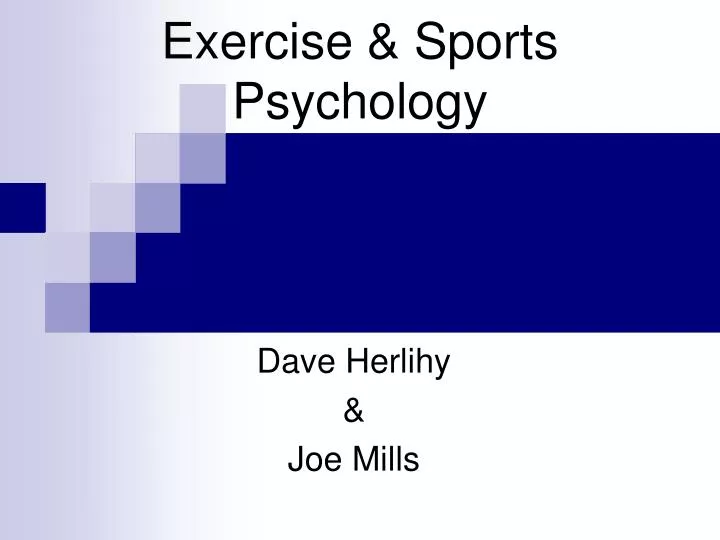 exercise sports psychology n.