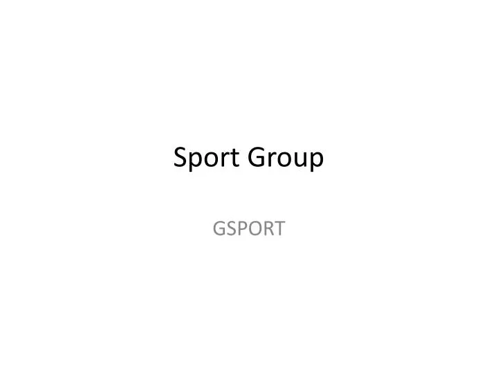 PPT Sport Group PowerPoint Presentation, free download ID3095982