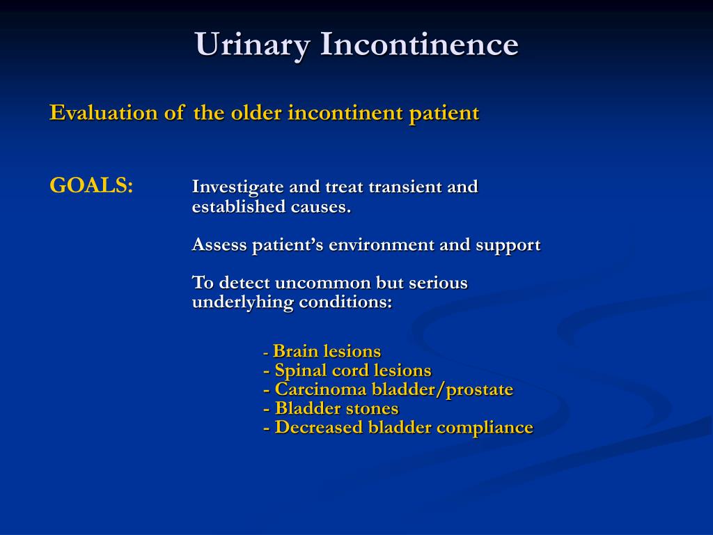 urinary incontinence case study ppt