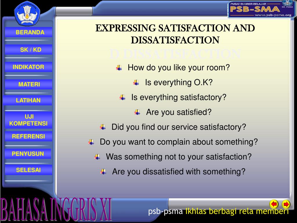 Expressing Satisfaction And Dissatisfaction