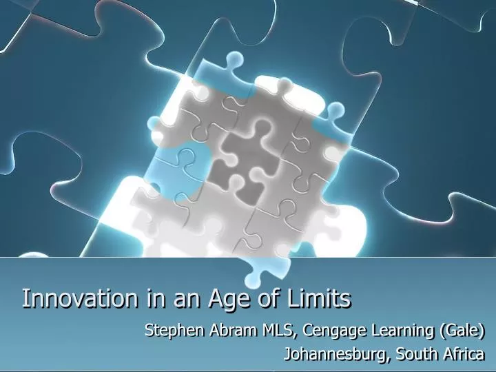 innovation in an age of limits n.
