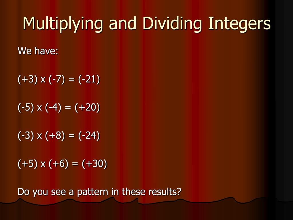 PPT - Multiplying and Dividing Integers PowerPoint Presentation Regarding Multiply And Divide Integers Worksheet