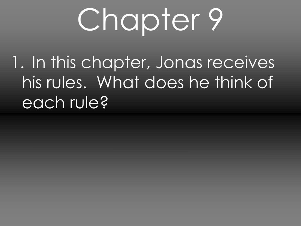 the giver jonas assignment rules