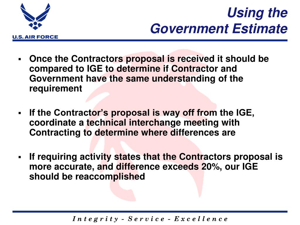 PPT Independent Government Estimate PowerPoint Presentation, free