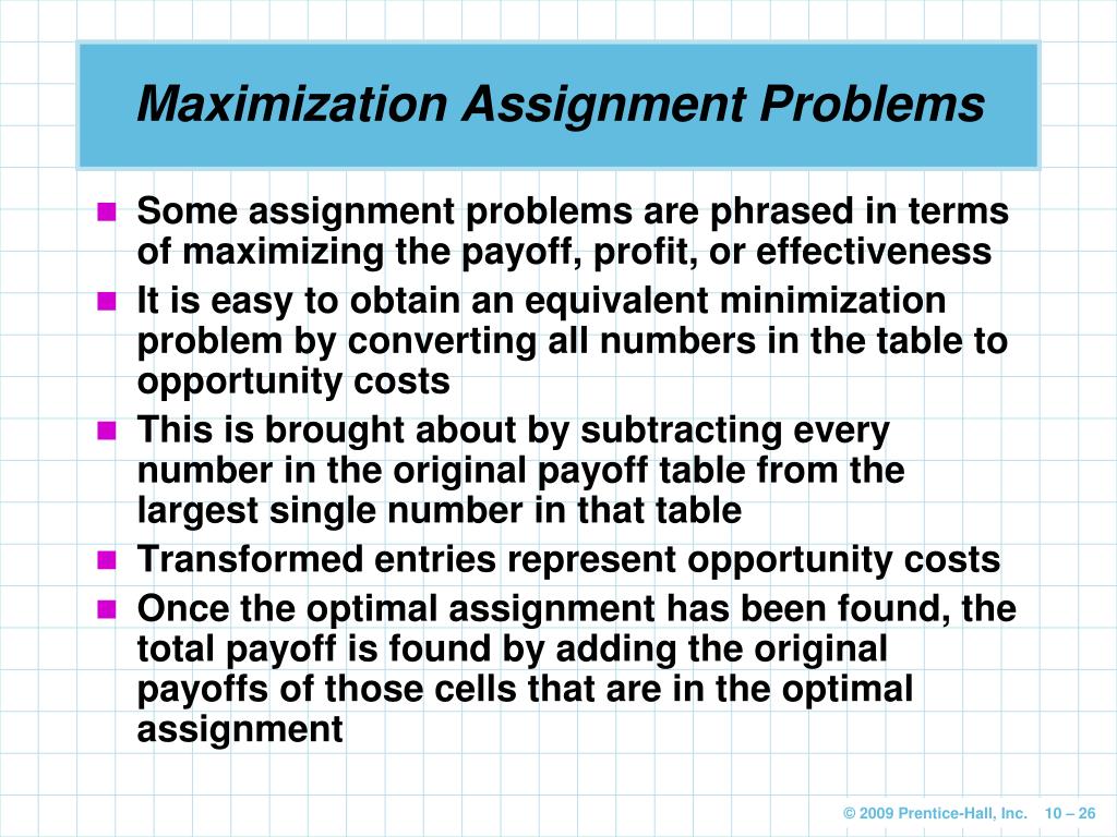 limitations of assignment model