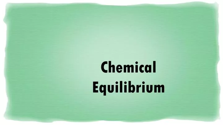 chemical equilibrium n.