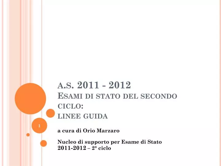 a s 2011 2012 esami di stato del secondo ciclo linee guida n.