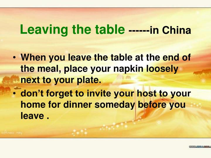 PPT Differences between Chinese and Western Table Manners PowerPoint