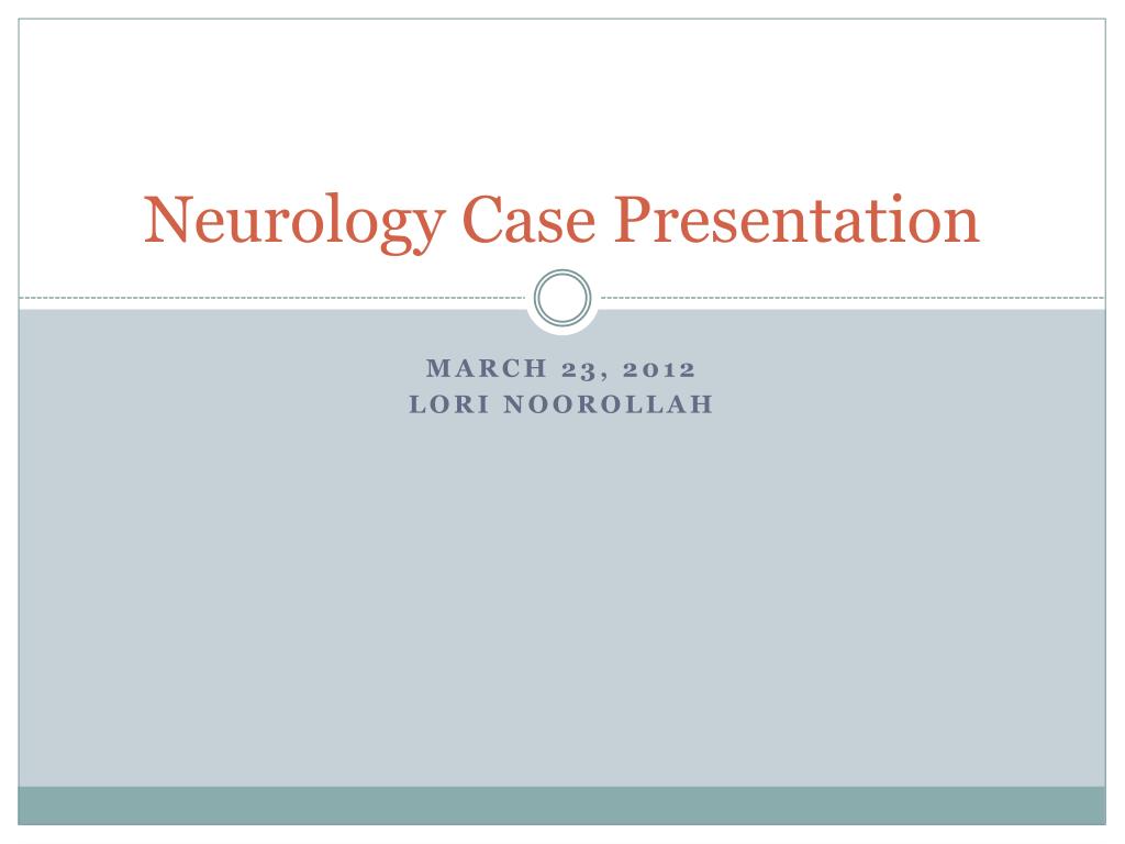 case study on neurology