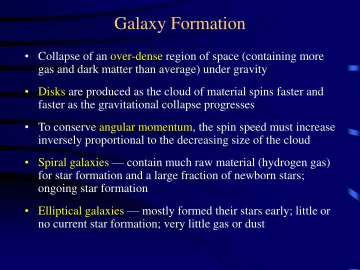 GALAXY FORMATION LECTURE visual data 2