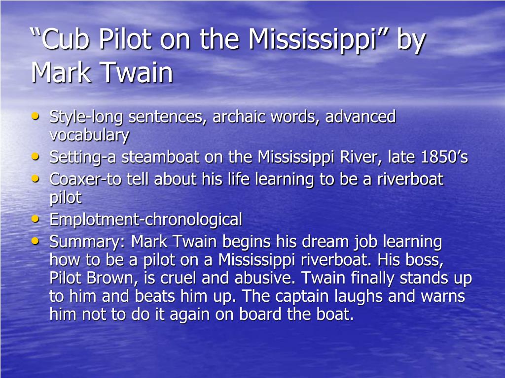 a cub pilot by mark twain
