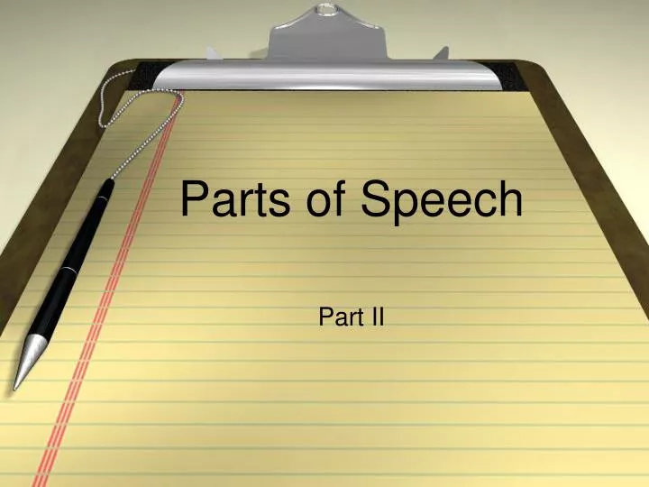 parts of speech n.