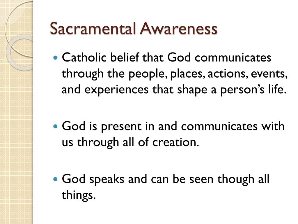 what is sacramental awareness