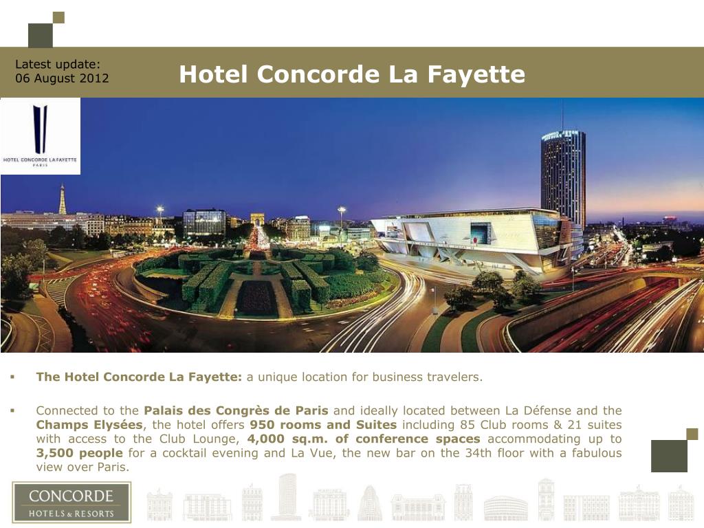 Ppt Hotel Concorde La Fayette Powerpoint Presentation Free Download Id