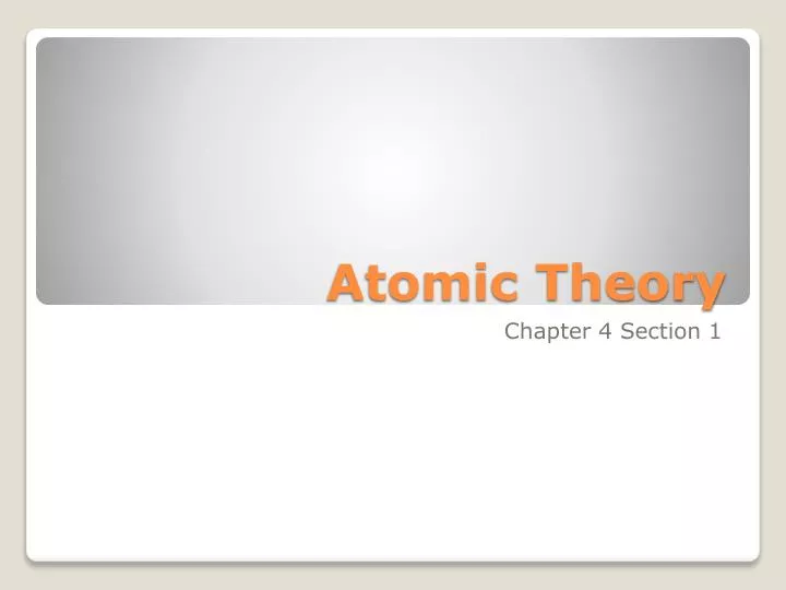 atomic theory n.