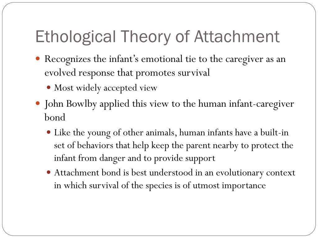 Ethological attachment theory