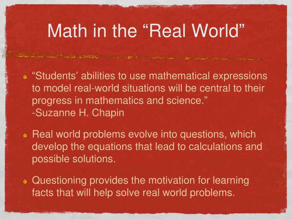 PPT Real World Math PowerPoint Presentation, free download ID3105536