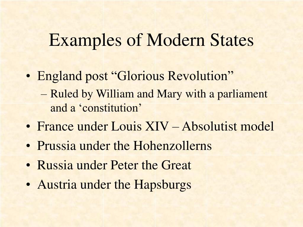 what is a modern state