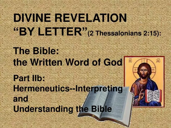 Ppt Divine Revelation By Letter 2 Thessalonians 215
