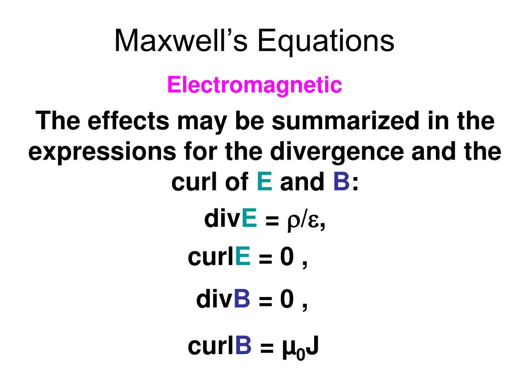 Ppt Maxwells Equations Powerpoint Presentation Free Download Id