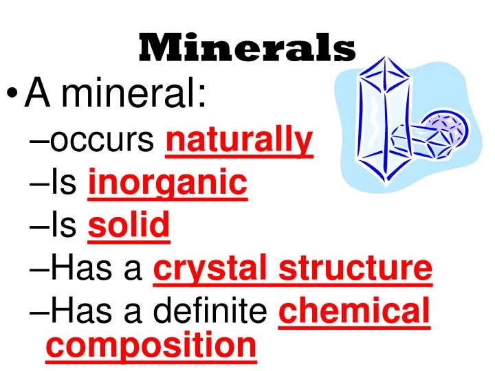 minerals n.