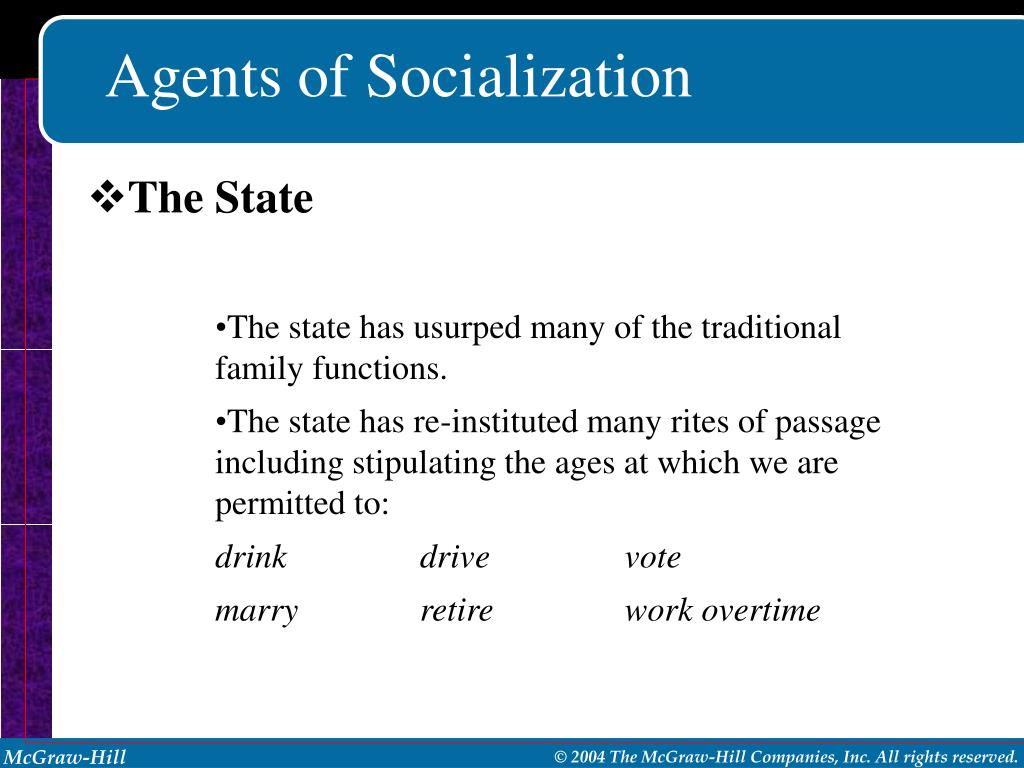 which of the following is not an agency of socialization
