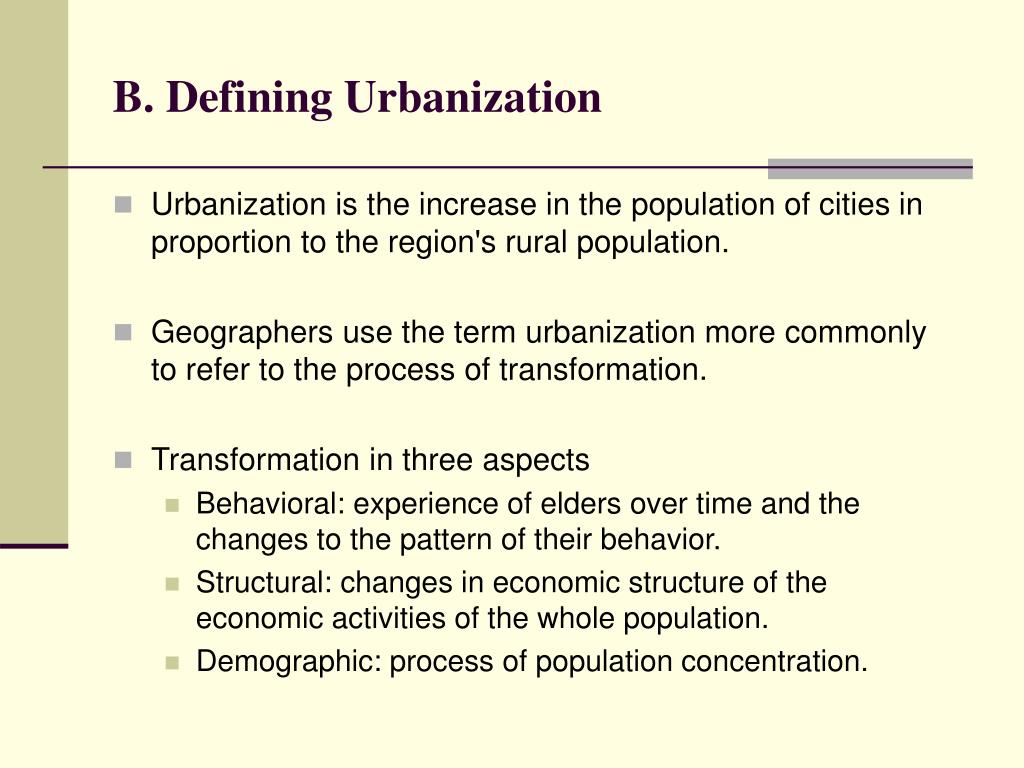 dissertation on urbanisation